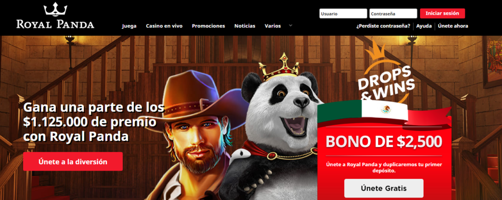 Registrate en Royal Panda Casino y consigue increíbles premios